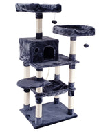 POHJOLAN LEMMIKKITARVIKE Kissan kiipeily-/raapimispuu 143 cm, tumman harmaa