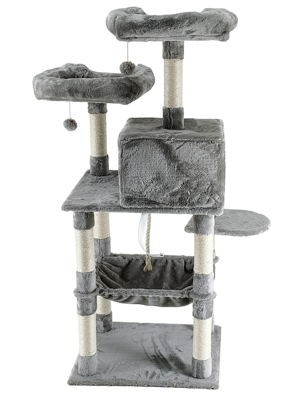 POHJOLAN LEMMIKKITARVIKE Kissan kiipeily-/raapimispuu 143 cm, vaalean harmaa