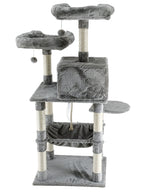 POHJOLAN LEMMIKKITARVIKE Kissan kiipeily-/raapimispuu 143 cm, vaalean harmaa