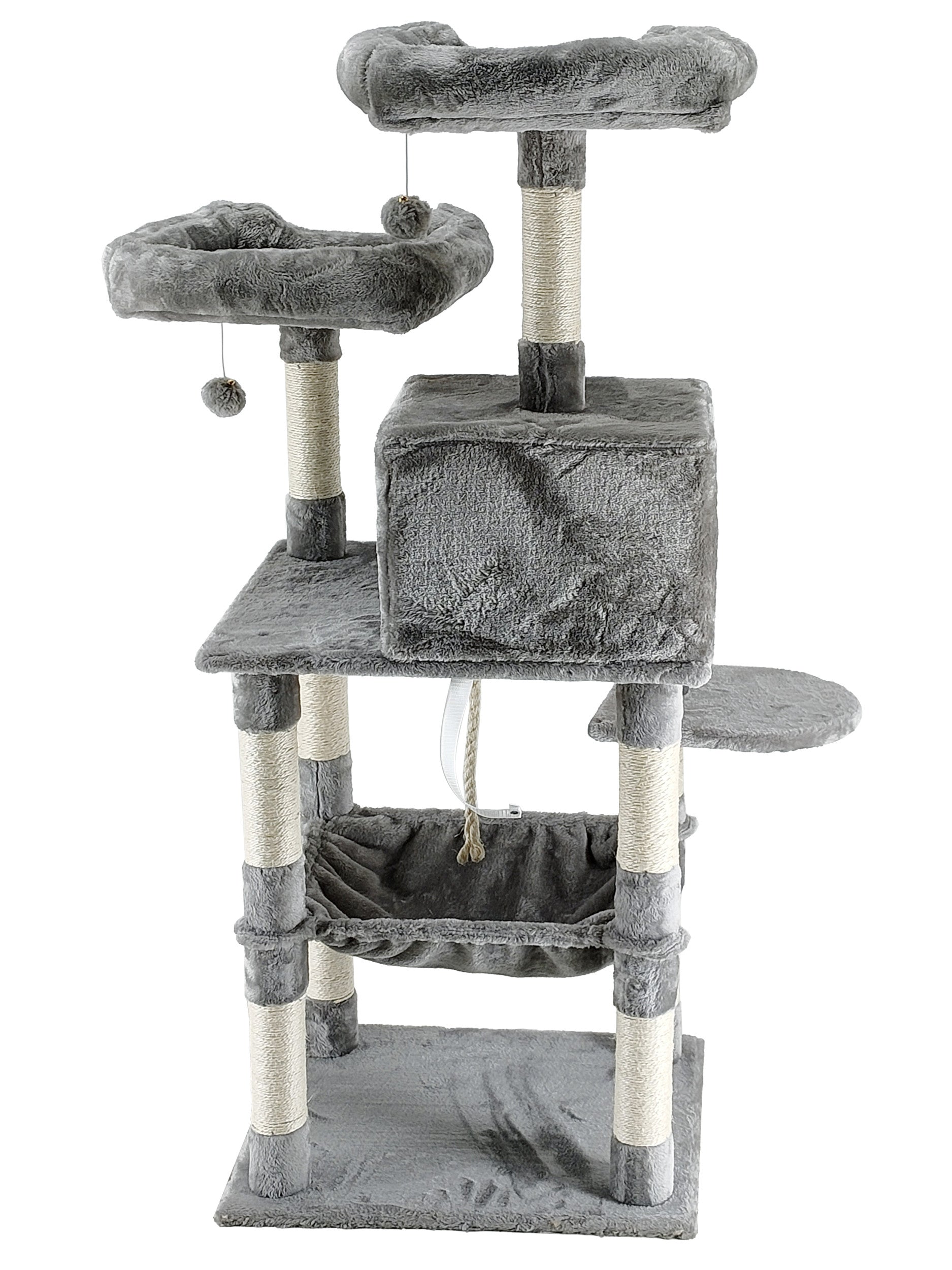 POHJOLAN LEMMIKKITARVIKE Kissan kiipeily-/raapimispuu 143 cm, vaalean harmaa