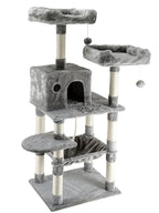 POHJOLAN LEMMIKKITARVIKE Kissan kiipeily-/raapimispuu 143 cm, vaalean harmaa