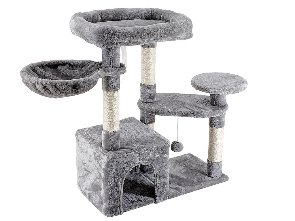 POHJOLAN LEMMIKKITARVIKE Kissan kiipeily-/raapimispuu 83 cm, vaalean harmaa