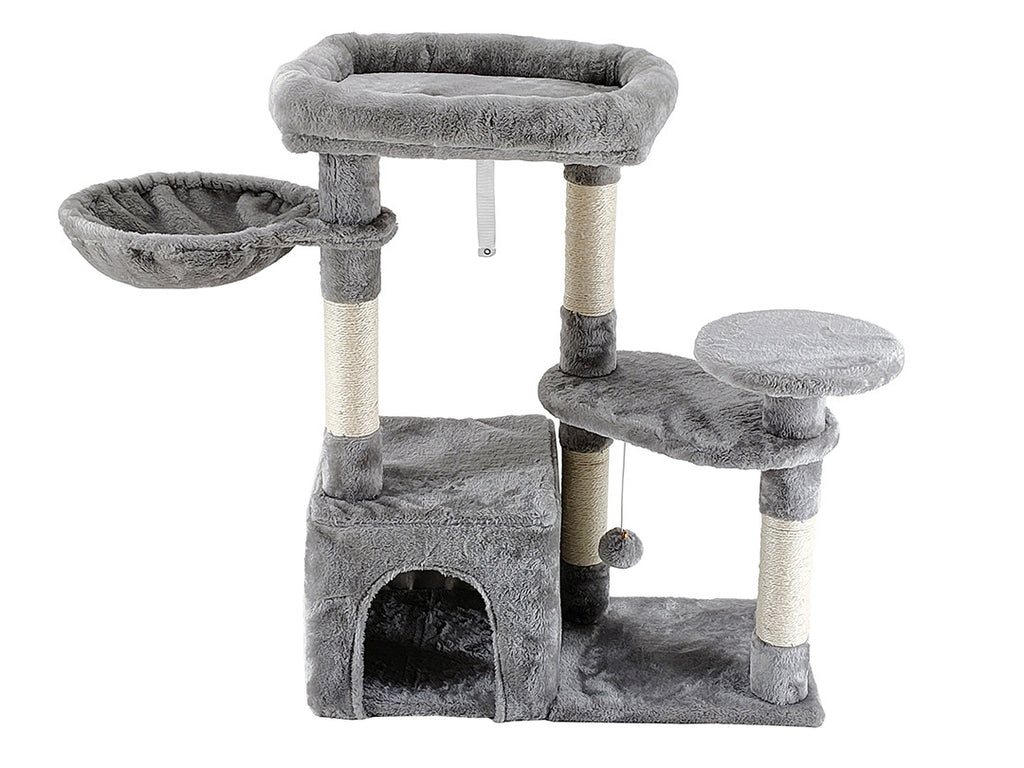 POHJOLAN LEMMIKKITARVIKE Kissan kiipeily-/raapimispuu 83 cm, vaalean harmaa