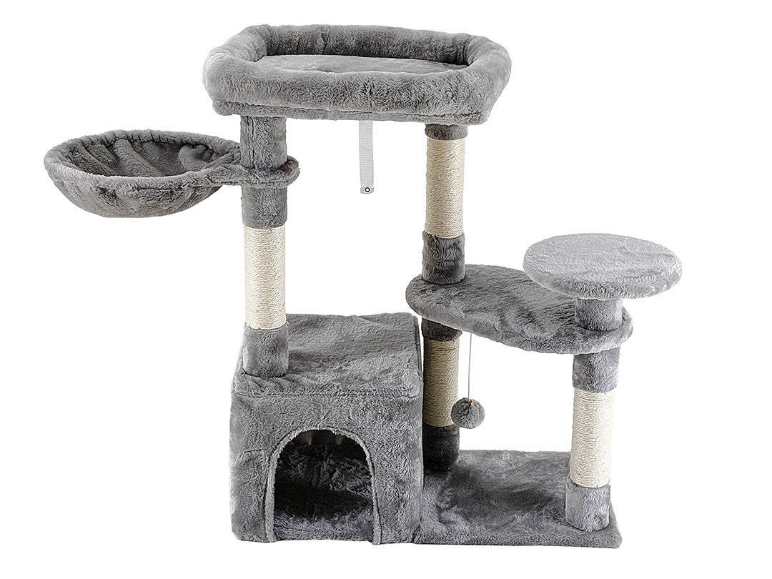 POHJOLAN LEMMIKKITARVIKE Kissan kiipeily-/raapimispuu 83 cm, vaalean harmaa