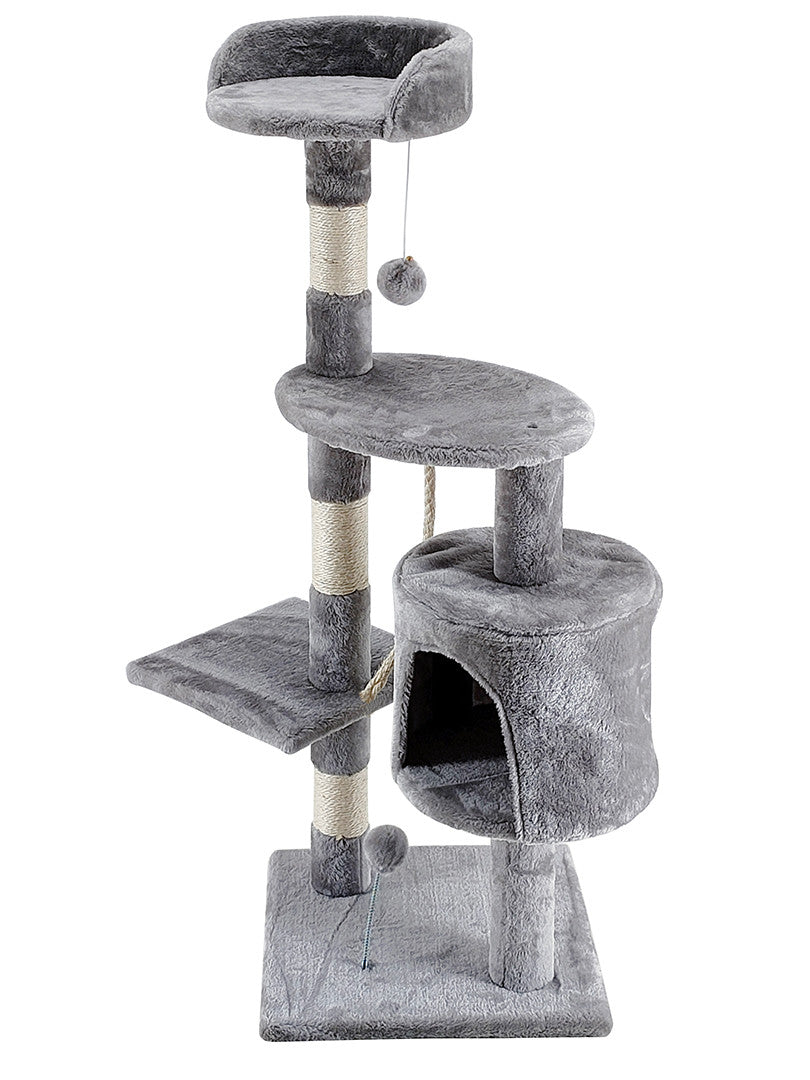 POHJOLAN LEMMIKKITARVIKE Kissan raapimis-/kiipeilypuu 112 cm, vaalean harmaa