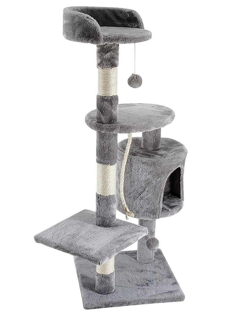 POHJOLAN LEMMIKKITARVIKE Kissan raapimis-/kiipeilypuu 112 cm, vaalean harmaa
