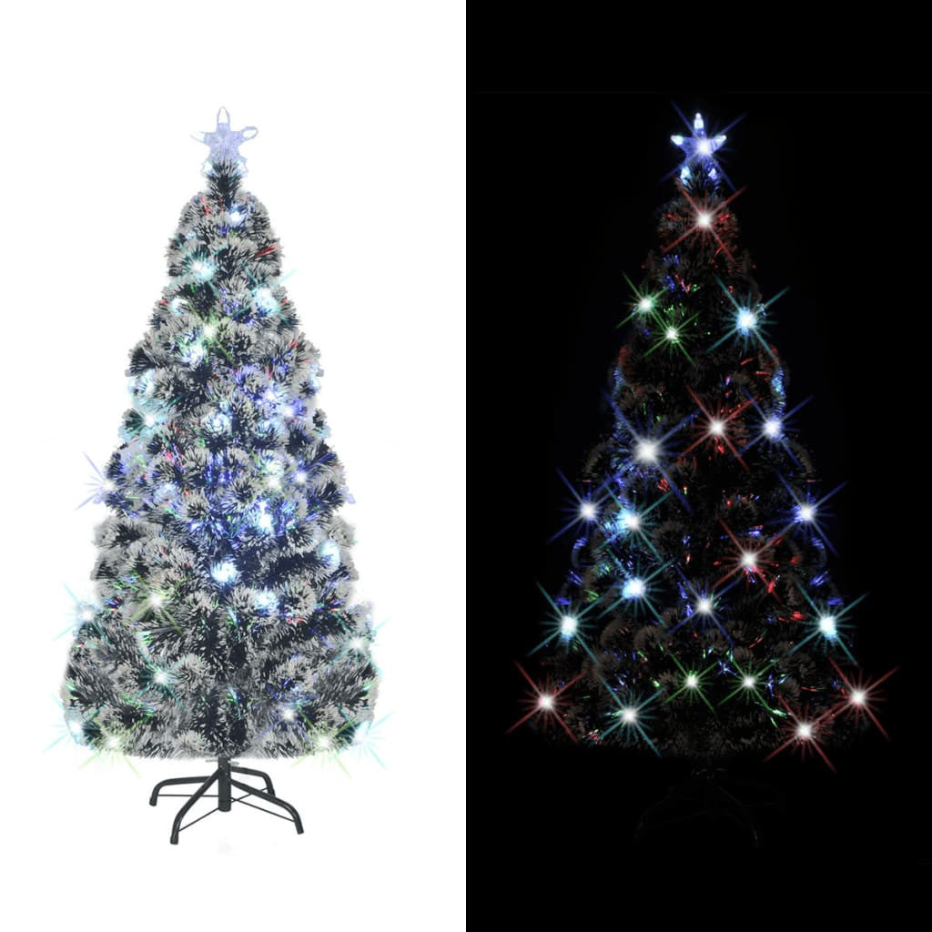 Konstgjord julgranställning/LED 150 cm fiberoptik