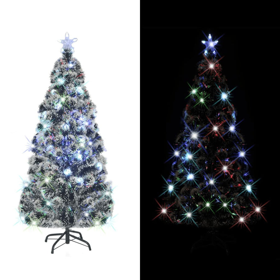 Tekojoulukuusi jalusta/LED 150 cm kuituoptiikka