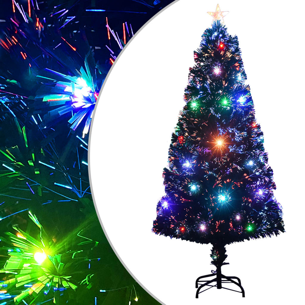 Konstgjord julgranställning/LED 120 cm fiberoptik