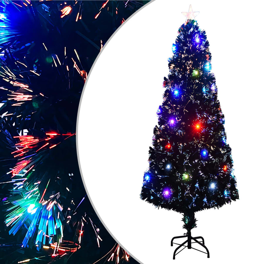 Konstgjord julgranställning/LED 240 cm fiberoptik