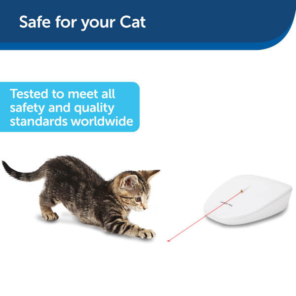PetSafe aktivitetsleksak för katter med laser för inomhusbruk, vit