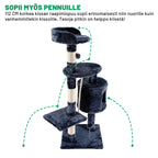 POHJOLAN LEMMIKKITARVIKE Kissan raapimis-/kiipeilypuu 112 cm, tumman harmaa