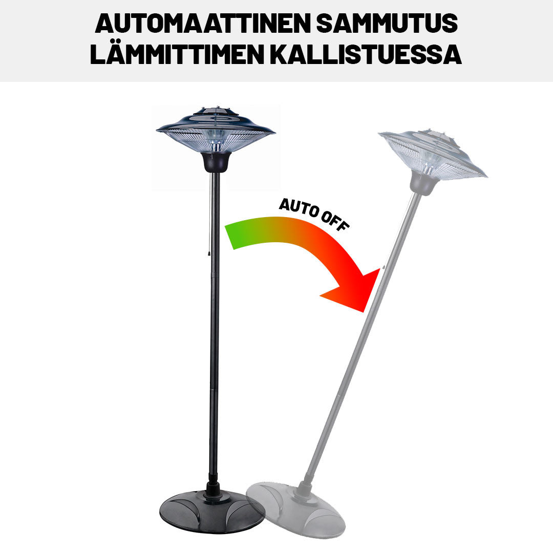 Terassilämmitin / Parvekelämmitin Jalalla 1500W IP34