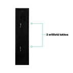 POHJOLAN URHEILUTARVIKE Asekaappi 5 Aseelle 145x35x25cm, Musta