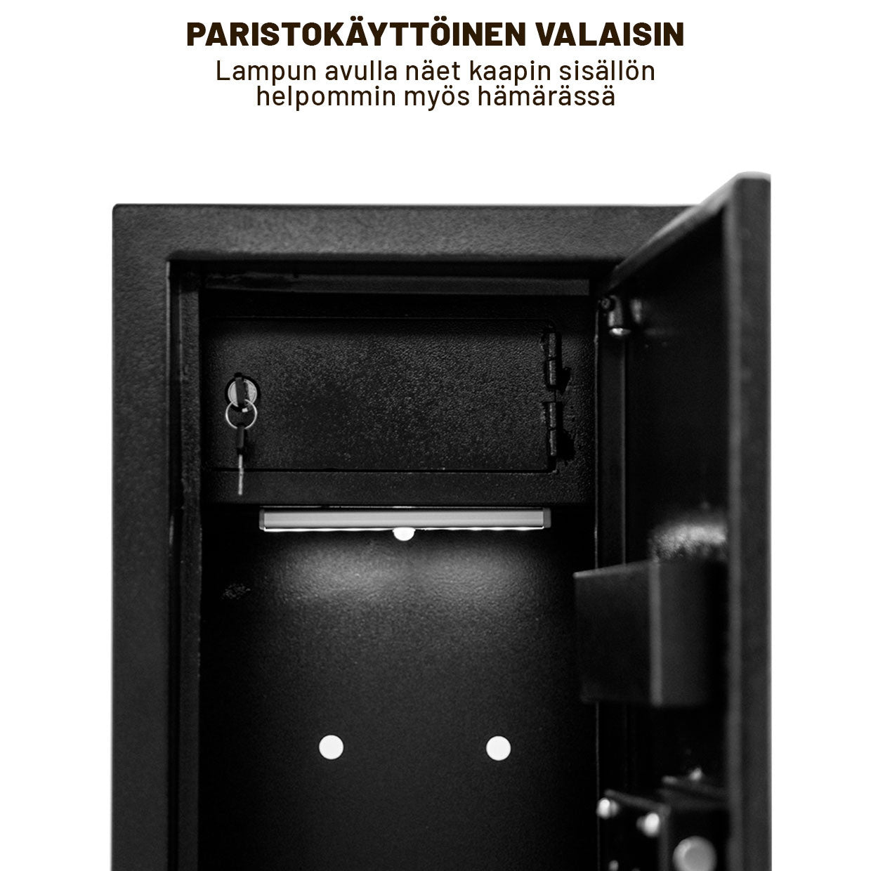 POHJOLAN URHEILUTARVIKE Asekaappi 5 Aseelle 145x35x25cm, Musta