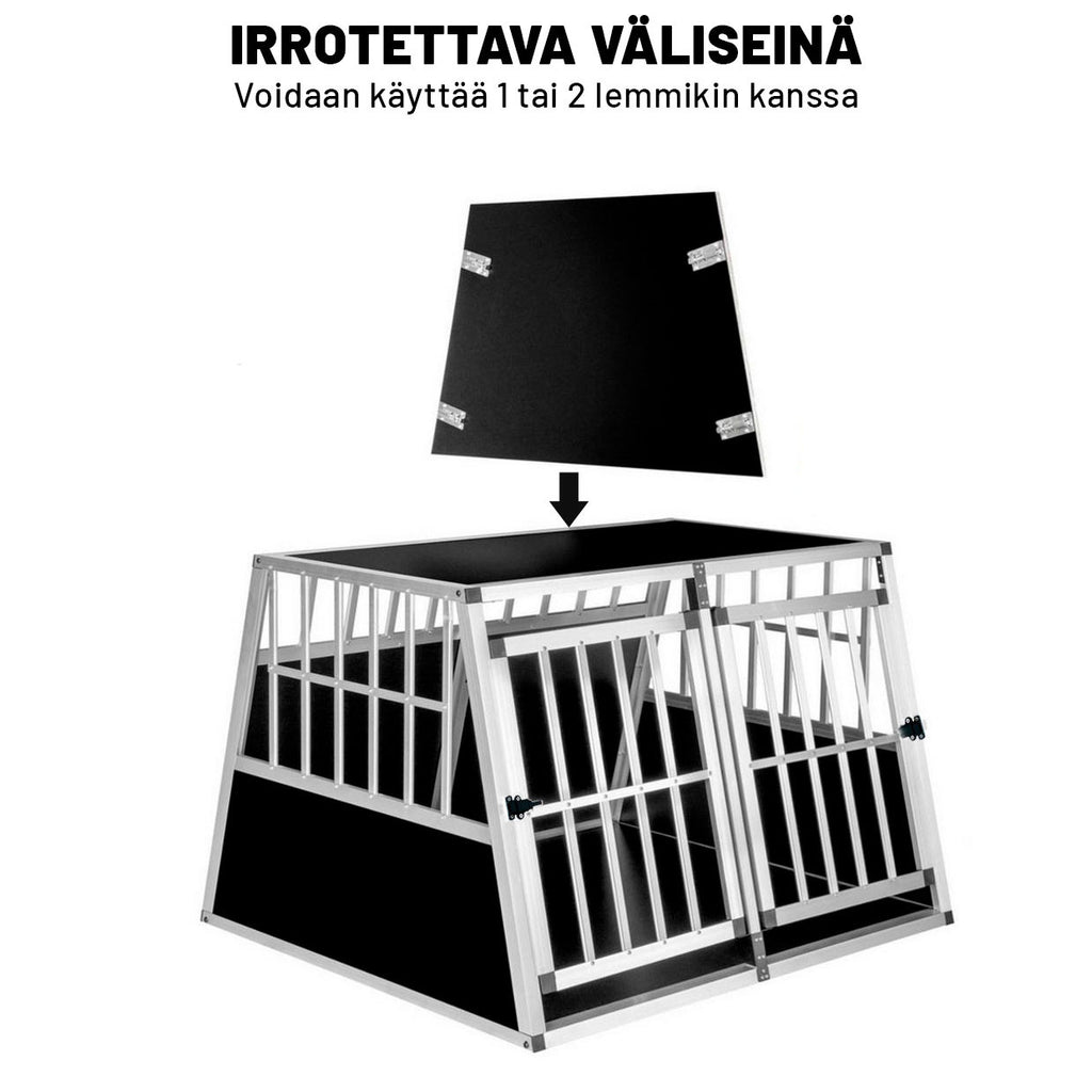 OUTLET! POHJOLAN LEMMIKKITARVIKE Koiran Kuljetushäkki Autoon Alu XL, LUE KUVAUS!