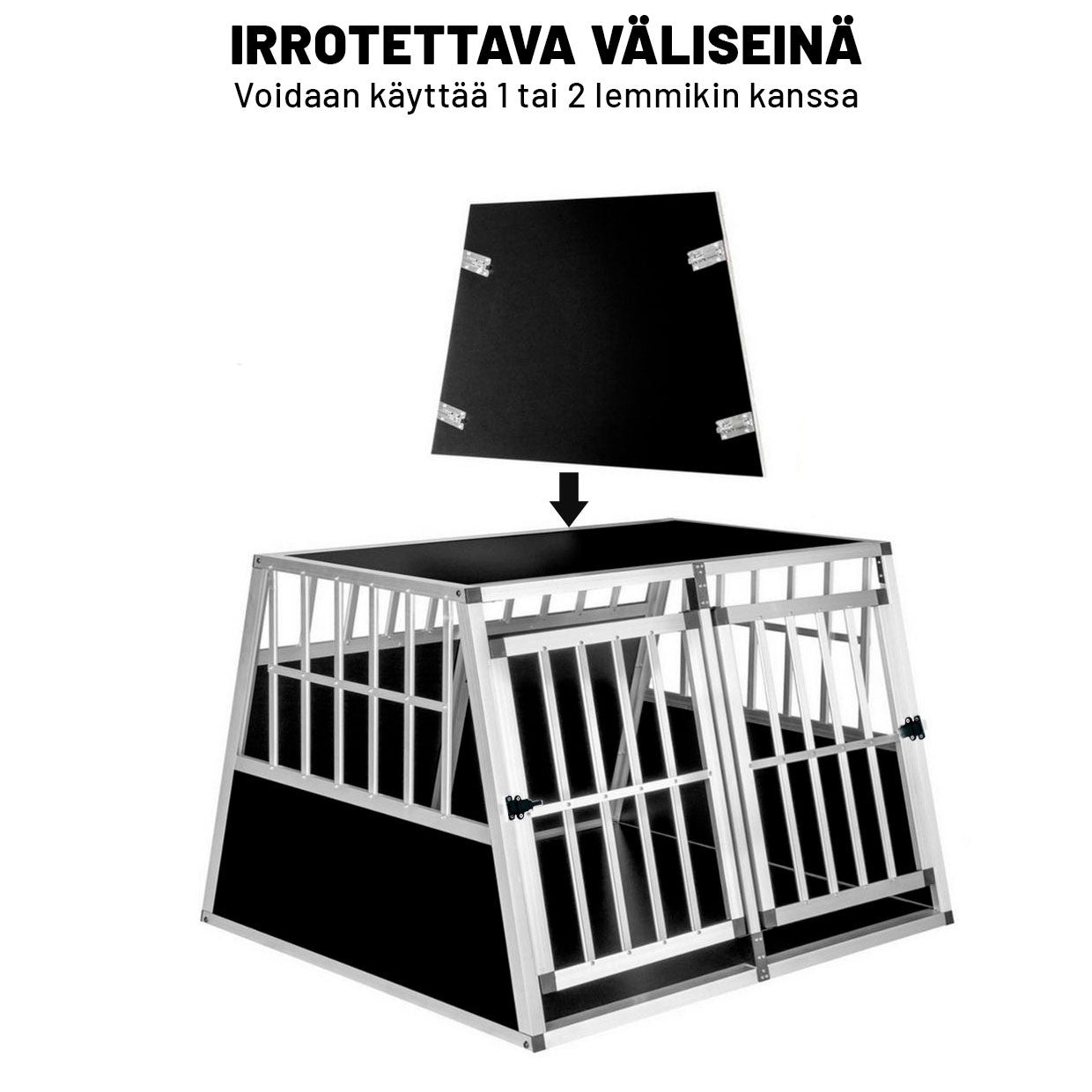 OUTLET! POHJOLAN LEMMIKKITARVIKE Koiran Kuljetushäkki Autoon Alu XL, LUE KUVAUS!