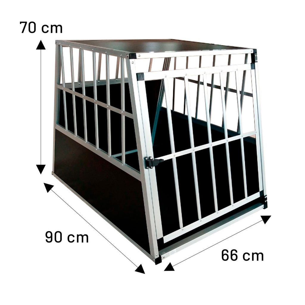 POHJOLAN LEMMIKKITARVIKE Koiran Kuljetushäkki Autoon Alu M, 90 x 66 x 70 cm