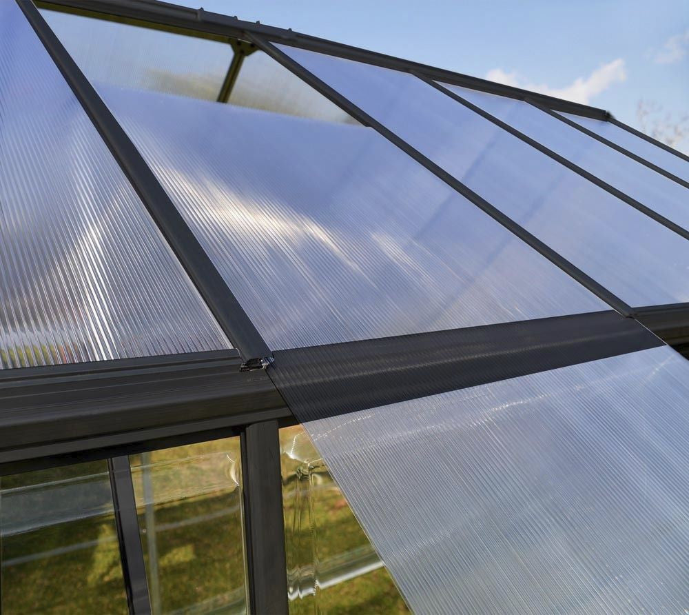 Palram – Canopia | HYBRID Kasvihuone + sokkeli 3,4m2, Harmaa