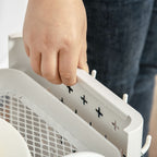 Apupöytä 3 hyllyllä ja ripustuspaneelilla, teräs+PP, valkoinen, 51,5 x 32 x 75,6 cm.