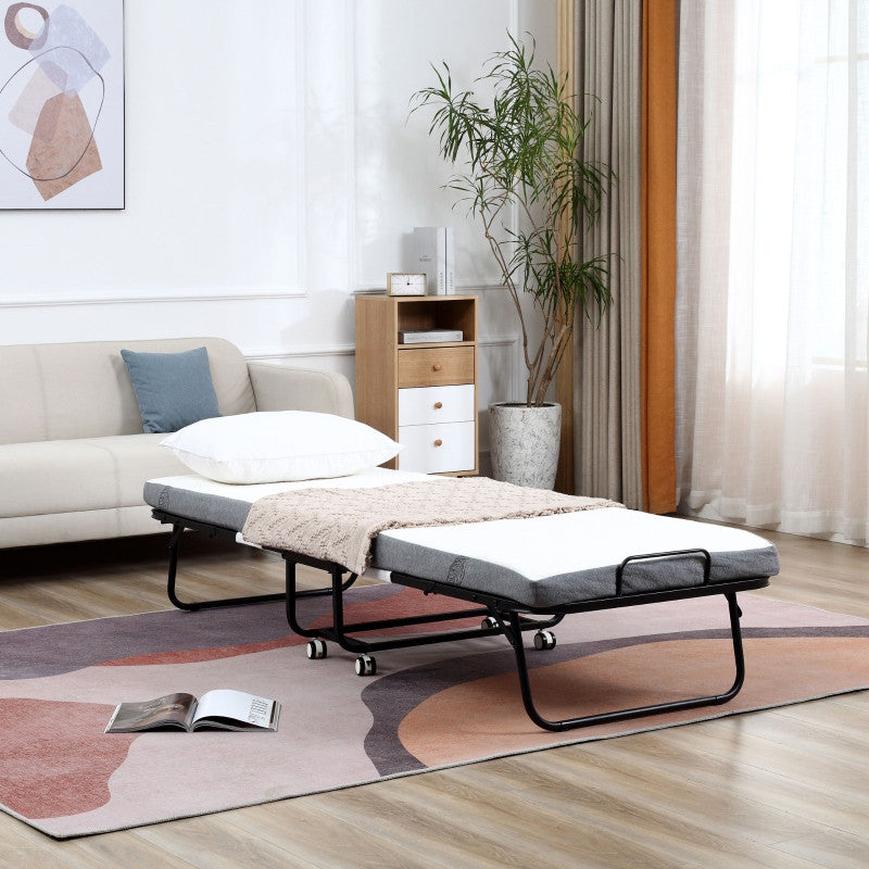 Taitettava Vierassänky pyörillä, 200 x 75 x 42,5 cm