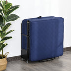 Taitettava varavuode 2-in-1, siirtorullat, 184 x 65 x 26, sininen