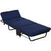 Taitettava varavuode 2-in-1, siirtorullat, 184 x 65 x 26, sininen