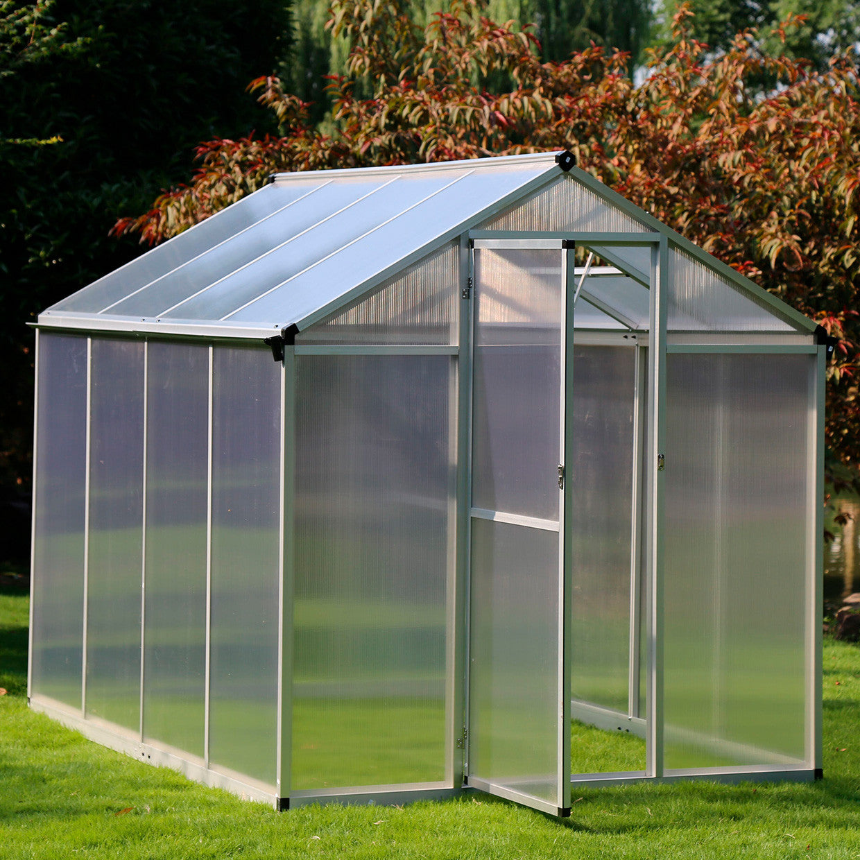 POHJOLA GARDEN Kasvihuone 4,6m²: Tukeva Runko, Paksut Paneelit, Sokkeli & Rännit - Helppo Koota