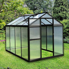 POHJOLA GARDEN Kasvihuone 4,6m²: Tukeva Runko, Paksut Paneelit, Sokkeli & Rännit - Helppo Koota Musta