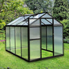 Pohjola Garden Kasvihuone 4,6m²: Tukeva Runko, Paksut Paneelit, Sokkeli & Rännit - Helppo Koota Musta