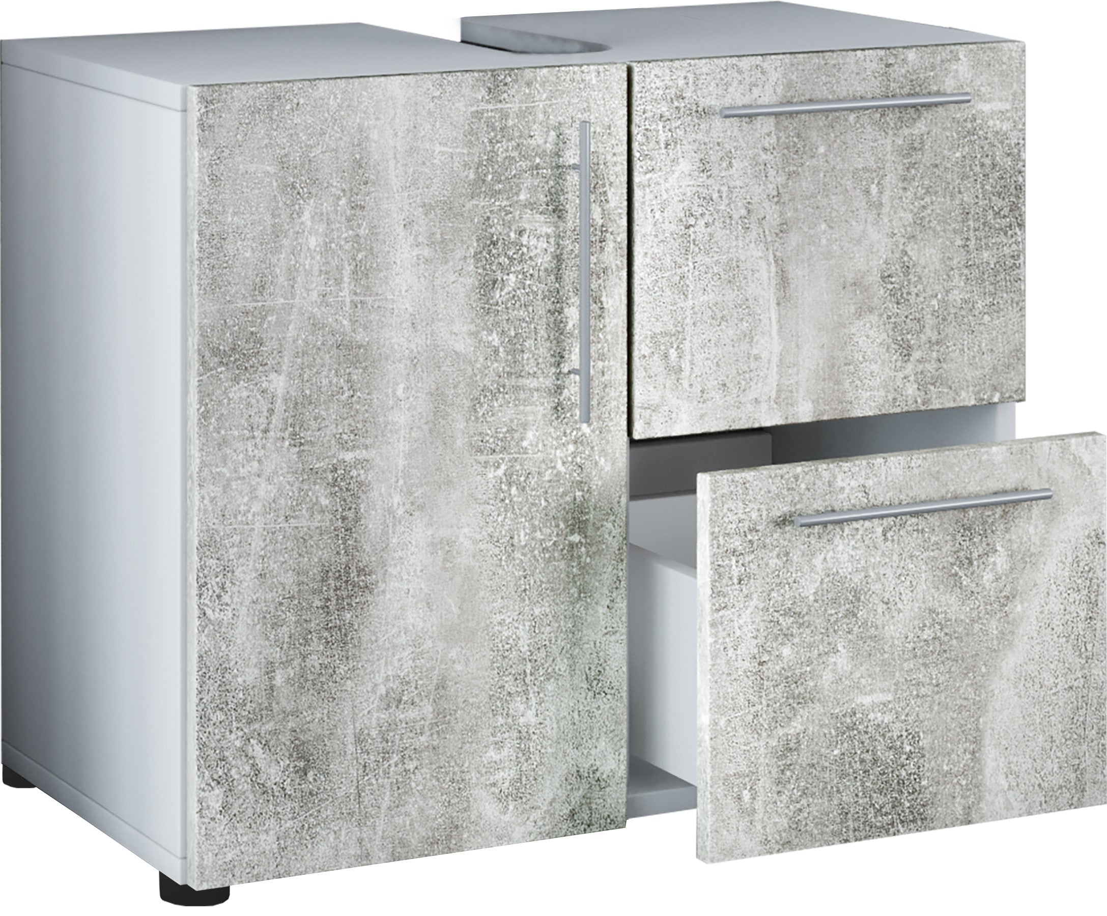 Allaskaappi Flandu, Valkoinen/Betonin värinen