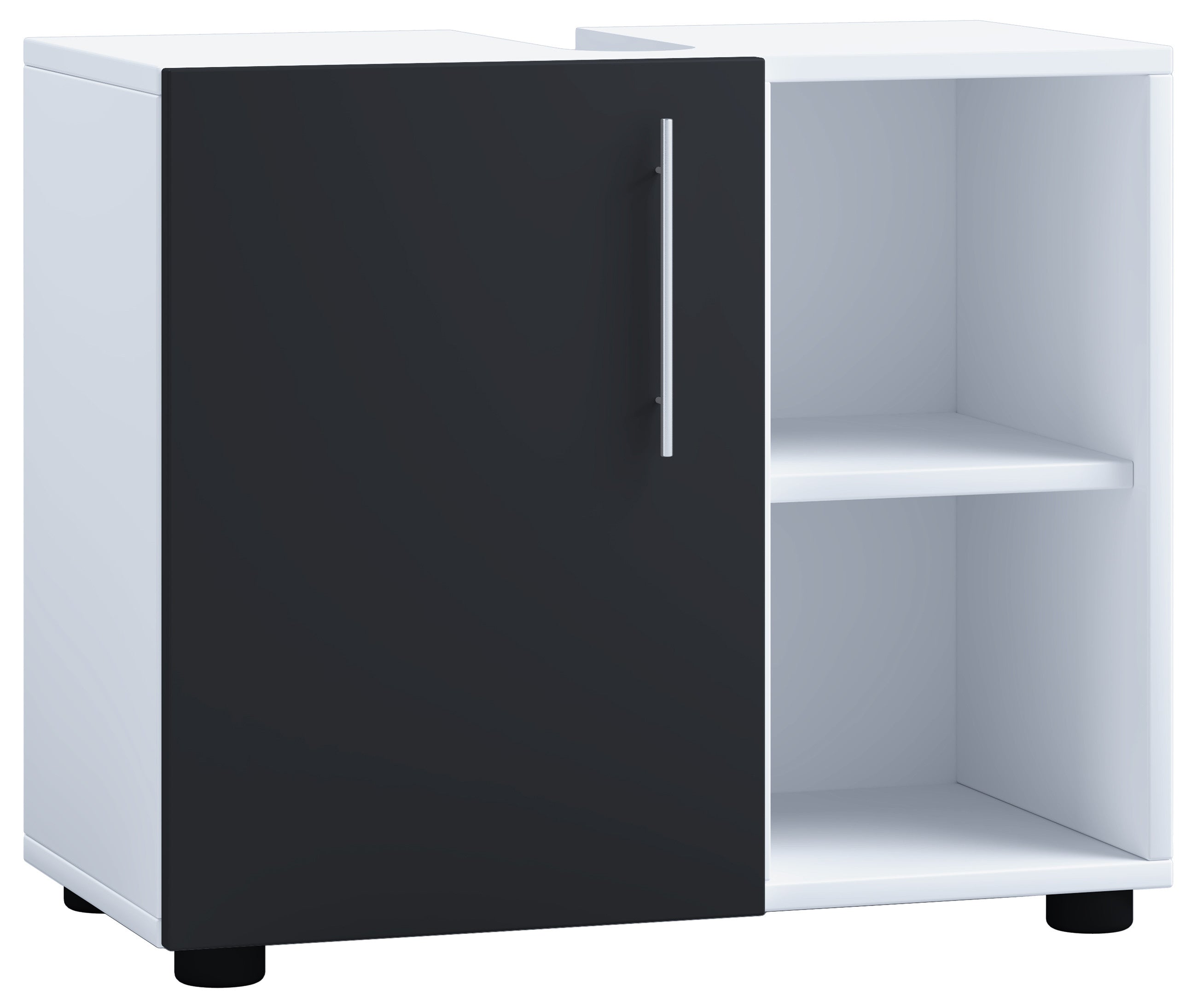 Allaskaappi Flandu III, Valkoinen/Musta