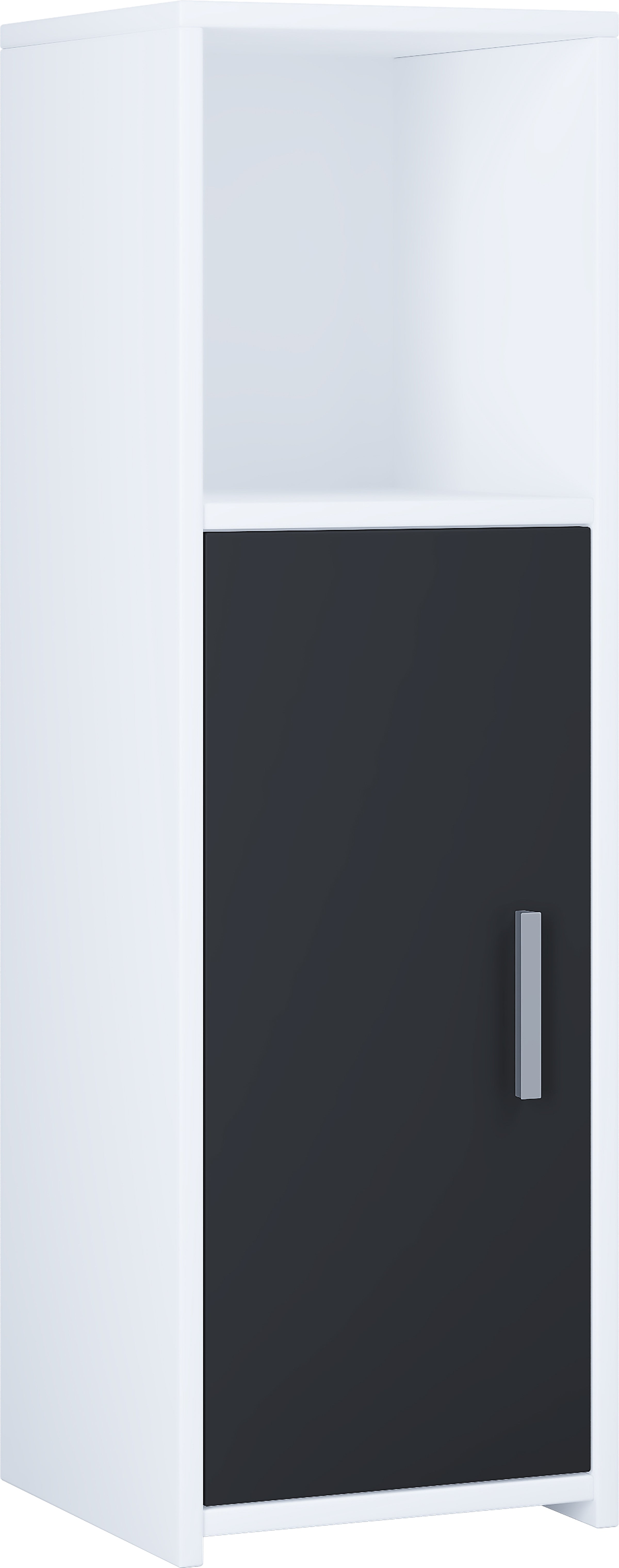 Kylpyhuonekaappi Zalo L, Valkoinen/Musta