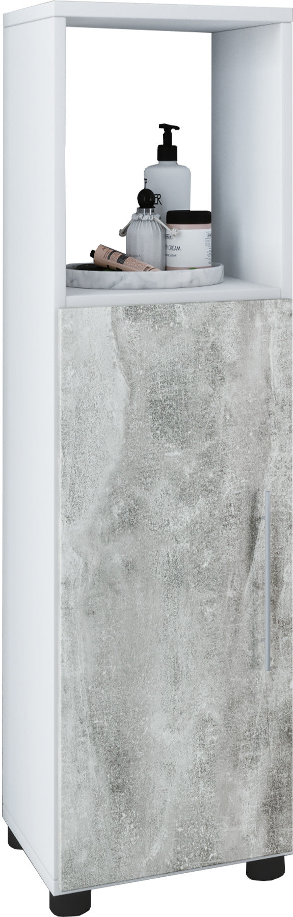 Kylpyhuonekaappi Flandu, Valkoinen/Betonin värinen
