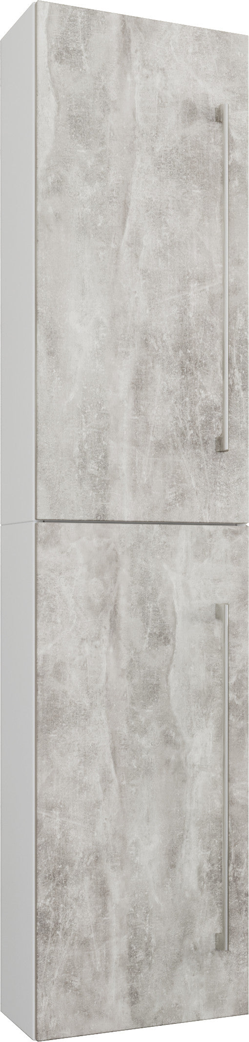 Korkea säilytyskaappi isolla ovella VCB 6, Valkoinen/Betonin värinen