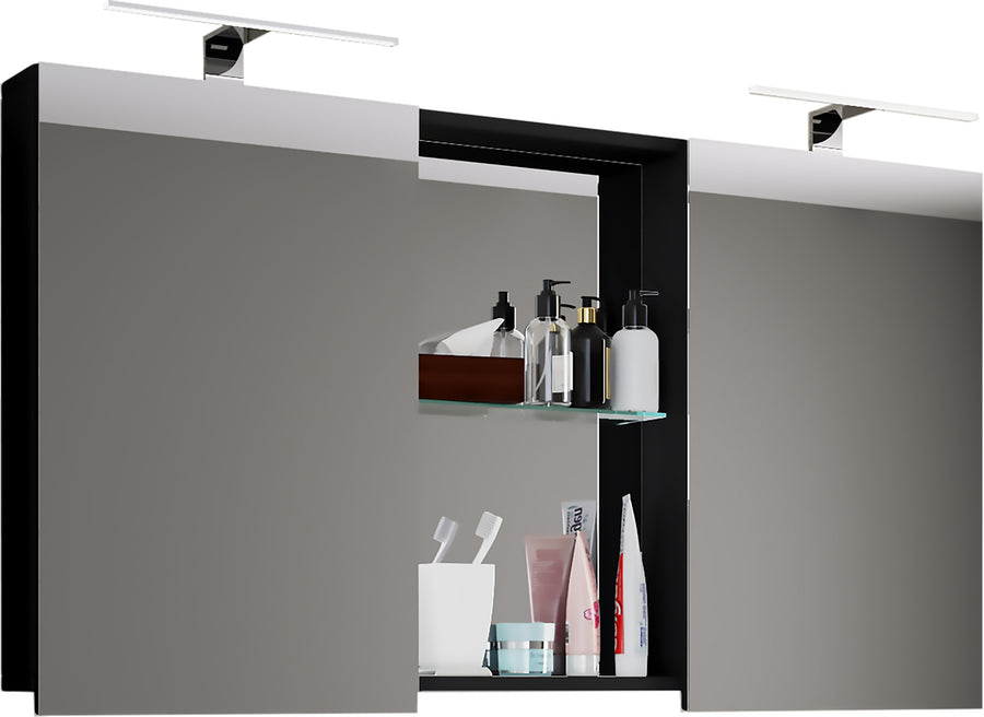 Budasi spegelskåp, svart