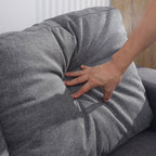 Kulmasohva vuode toiminnolla, vaihdettava kätisyys, tummanharmaa, 228 x 148 x 88 cm