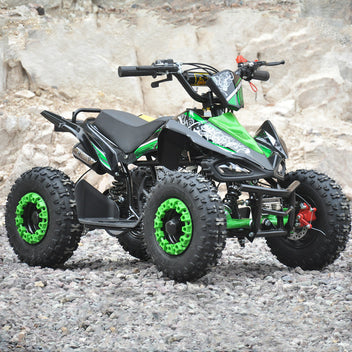 Minimotorcykel för barn 49 cc – automatisk, justerbar max 45 km/h, grön