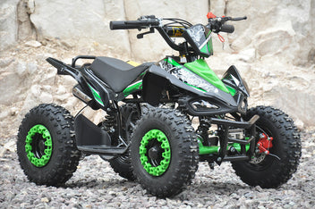 Minimotorcykel för barn 49 cc – automatisk, justerbar max 45 km/h, grön