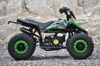 Minimotorcykel för barn 49 cc – automatisk, justerbar max 45 km/h, grön