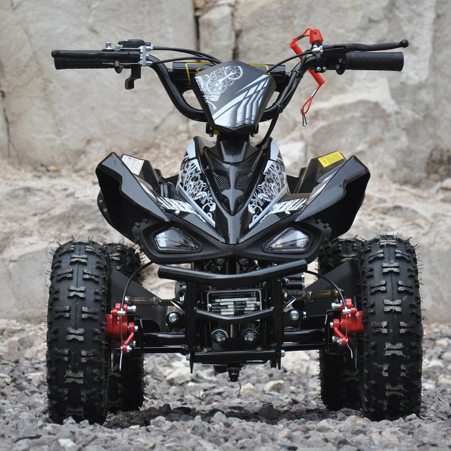 Minimotorcykel för barn 49 cc – automatisk, justerbar max 45 km/h, svart