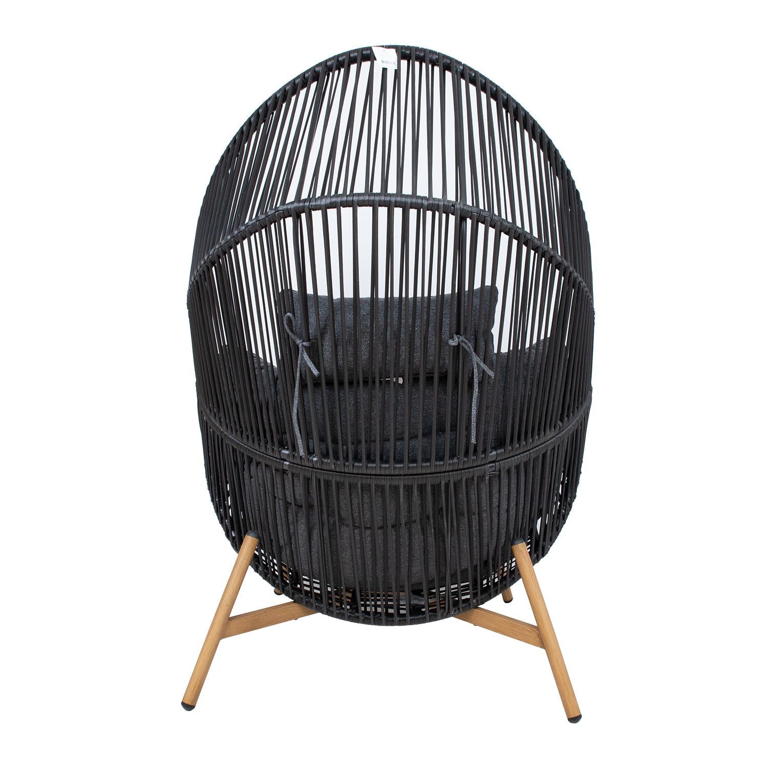 HELSINKI puutarhatuoli korkealla selkänojalla, musta