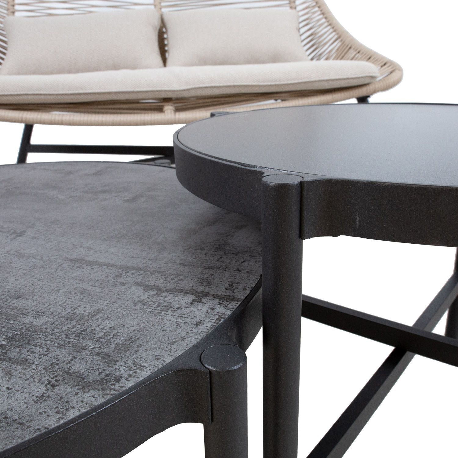 HELSINKI puutarharyhmä, 2 pöytää, sohva, 2 tuolia, beige