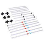 3 osainen Agility Setti lemmikkieläimille, Muovi Valkoinen + keltainen