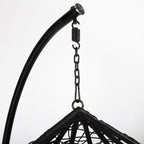 Riipputuoli DROPLET jalustalla, musta