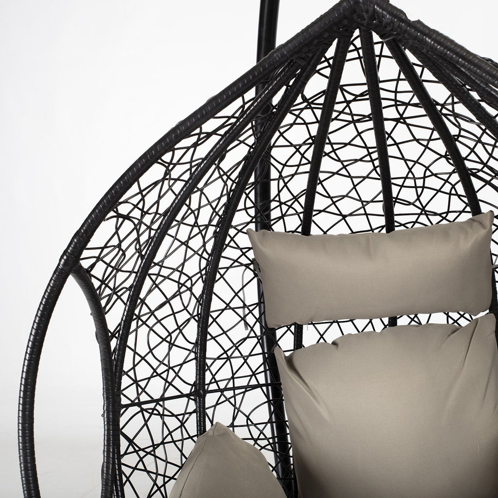 Riipputuoli DROPLET jalustalla, musta