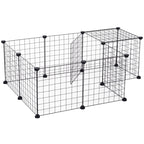 Pentuaitaus lemmikeille, musta, metallia, 106 x 73 x 36 cm