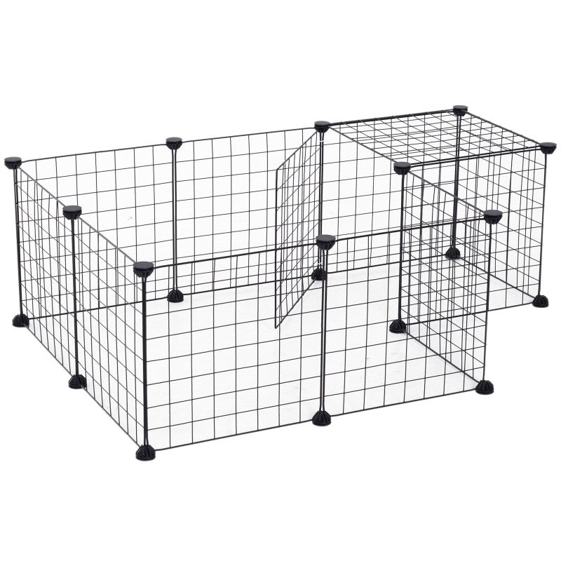 Transportbur för husdjur, svart, metall, 106 x 73 x 36 cm