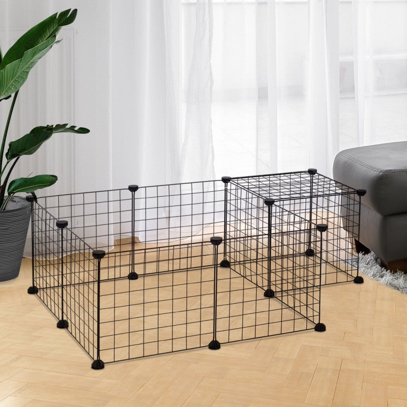 Transportbur för husdjur, svart, metall, 106 x 73 x 36 cm