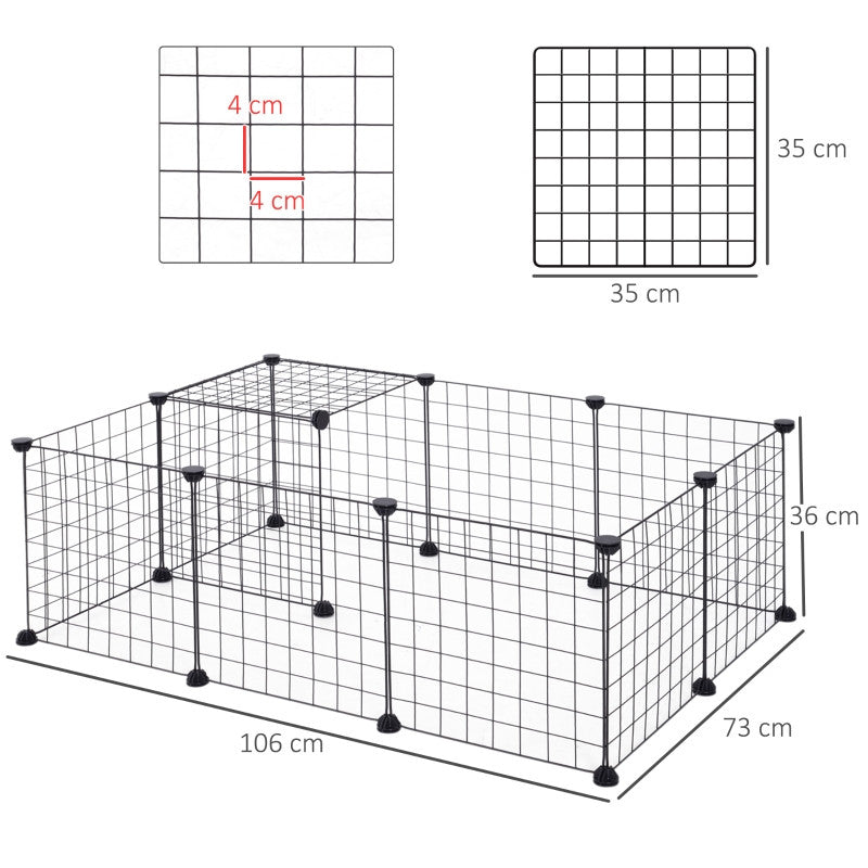 Transportbur för husdjur, svart, metall, 106 x 73 x 36 cm